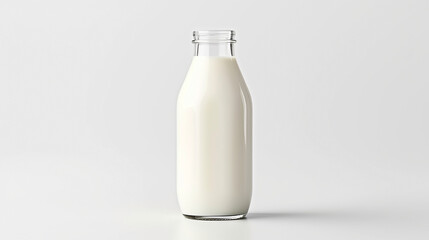 bottle of milk and glass