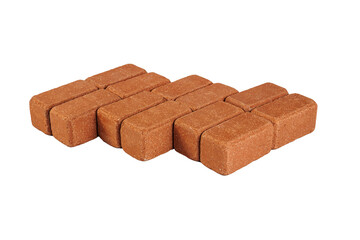 Sidewalk stone. Paving slabs Isolated white background. Full depth of field. Concept for advertising and design.