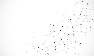 Molecular structure and genetic engineering, molecules DNA, neural network, scientific research. Abstract background for innovation technology, science, healthcare, and medicine