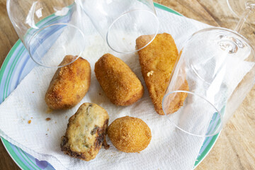 variety of homemade fried foods