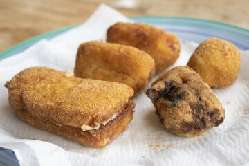 variety of homemade fried foods