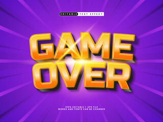 game over editable text effect suitable for children and gaming