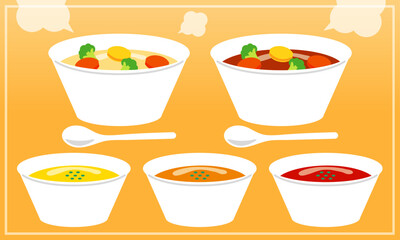 温かいスープのセット