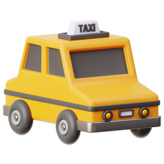 PNG 3D taxi icon isolated on a white background  © sonisokell