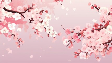 Obraz na płótnie Canvas cherry blossom background, wallpaper - generative ai