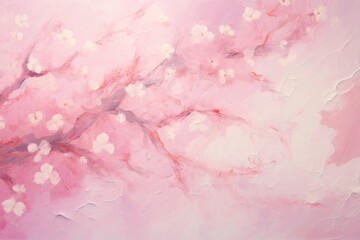Abstract painting like cherry blossoms and strawberry milk Spring hand drawn background texture, Chinese Painting Cherry Blossom