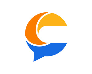 letter C for communication logo