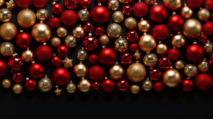 Festive Bauble Elegance: Christmas Holiday Celebration Background