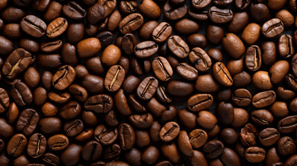 Obraz premium Roasted Delight: Coffee Beans Falling in a Pleasing Pattern