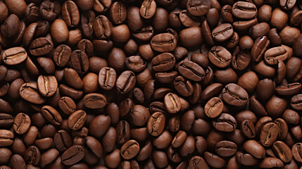 Fototapeta premium Roasted Delight: Coffee Beans Falling in a Pleasing Pattern