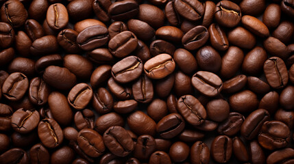 Coffee Bean Cascade: A Shower of Roasted Beans from Above