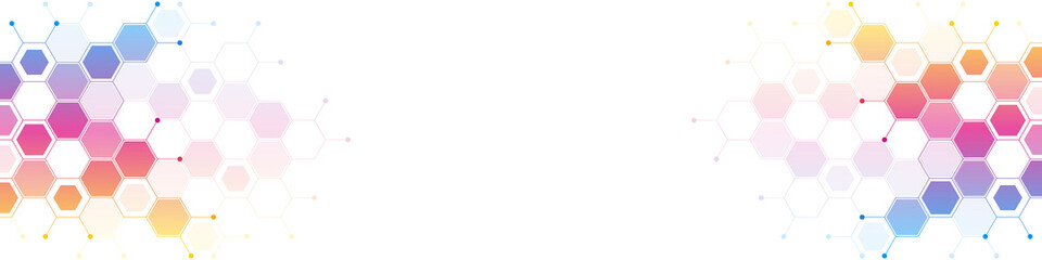 Abstract geometric background with a hexagon pattern. Hexagonal shape design elements for a banner or website header template