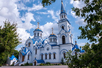 VORONEZH, Russia, July 16, 2023: The Church of the Holy Equal-to-the-Apostles Grand Duke Vladimir in summer in Voronezh