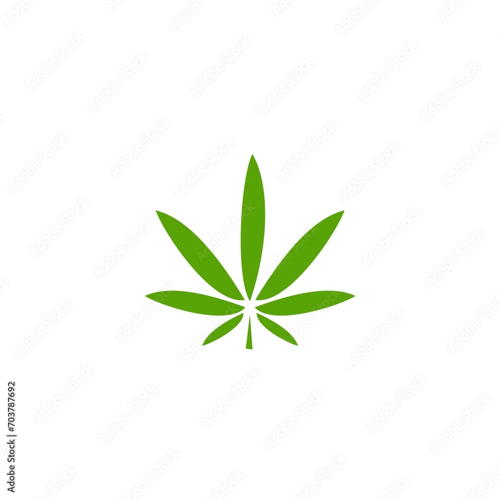 Poster Marijuana leaf logo isolated on white background