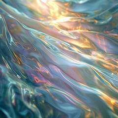 Luminous waves of color in pastel shades, creating a gentle and soothing background with a sense of movement