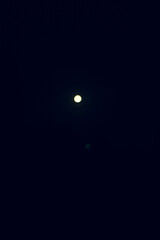 Full moon night landscape macro shot.