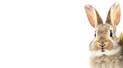 cute easter bunny isolated on transparent background - Powered by Adobe