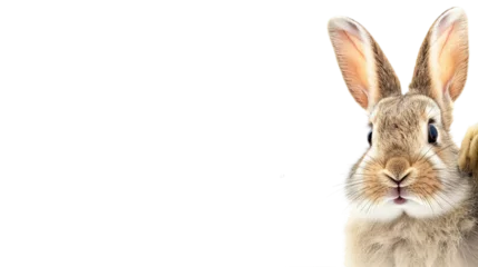 Fotobehang cute easter bunny isolated on transparent background © Layerform