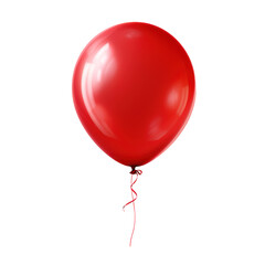 Red balloon Isolated on transparent background