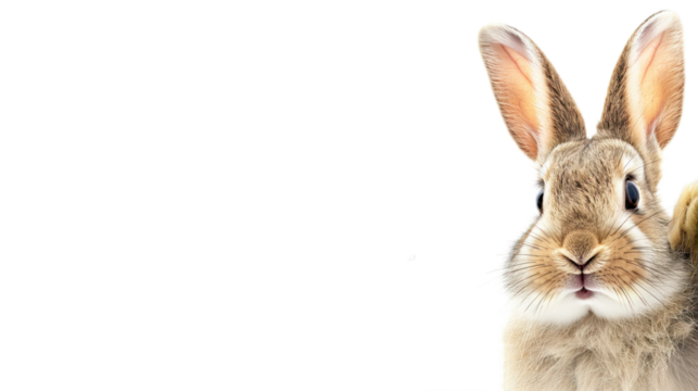 cute easter bunny isolated on transparent background