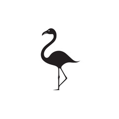Obraz premium Flamingo in cartoon, doodle style. Isolated 2d vector illustration in logo, icon, sketch style, Eps 10, black and white. AI Generative