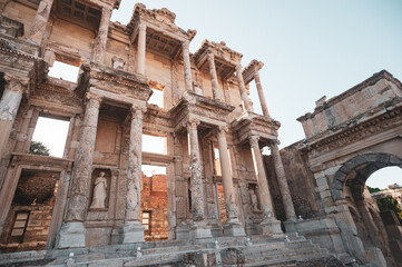 Fototapeta premium Effesus, Turkey. An ancient city, ruins of an old Celsus library
