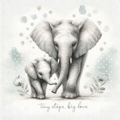 Elephant Love: Mother and Calf Forming a Heart