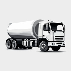 Concrete mixer truck in cartoon, doodle style. Isolated 2d vector illustration in logo, icon, sketch style, Eps 10. AI Generative