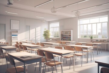 Classroom with modern design