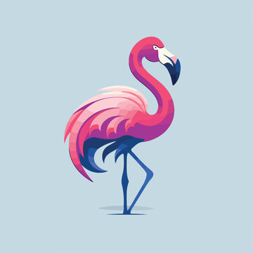 recommend clip art: Flamingo in cartoon, doodle style. Isolated 2d vector illustration in logo, icon, sketch style, Eps 10. AI Generative