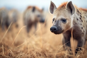 Fototapeta premium hyenas near fresh