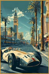 Las Vegas vintage racing car