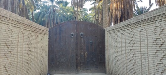 Gate to an estate in Tunisia. Beautiful and powerful gate