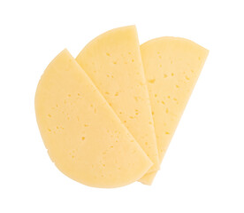round sliced cheese isolated