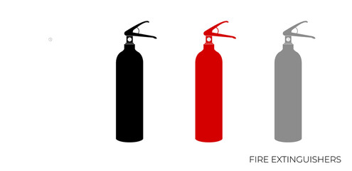 Fire extinguisher isolated on transparent white background
