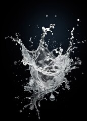 Water Splash with black background