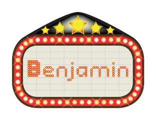 Benjamin Name Movie Theatre Marquee