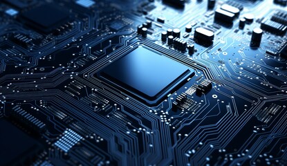 Fototapeta premium A close-up image of a computer chip.