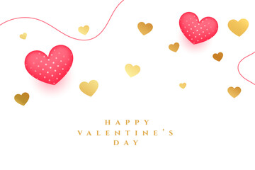 happy valentines day background with love hearts decor