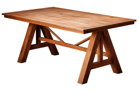wooden table Isolated on transparent background