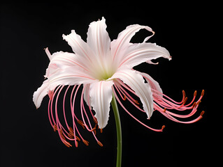Lily flower in studio background, single lily flower, Beautiful flower images