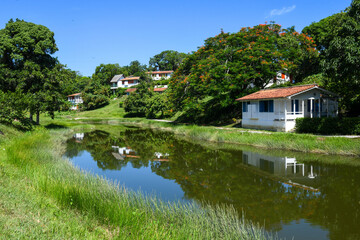 Obraz premium View at the lake of Las Terrazas in Cuba