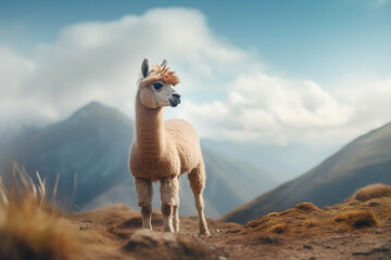 Andean Majesty: A Llama's Ascent