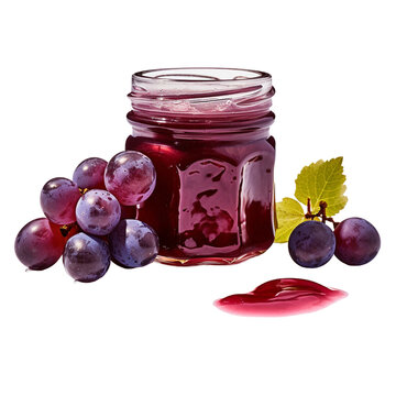 Grape jelly isolated on transparent background
