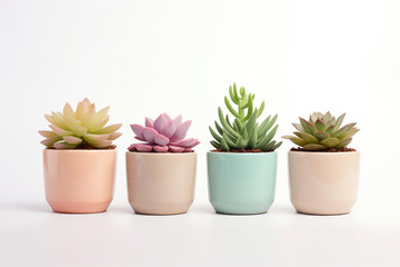 Collection of Potted Succulent Plants