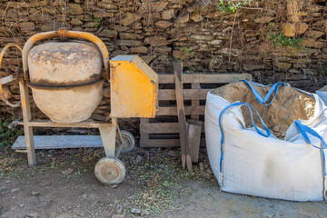 Rural residences construction industry concept