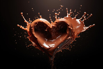 Delectable Heart: Melted Chocolate Splash