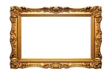 Antique frame isolated on transparent background