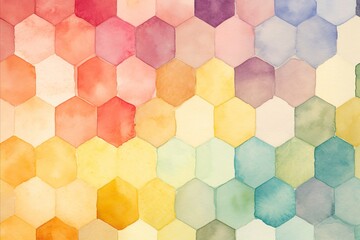 Pastel Geometric Mosaic - Modern Design Element in Soft Hues for Backgrounds and Print Materials