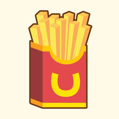 french fries vector illustration, french fries clip art